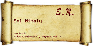 Sal Mihály névjegykártya